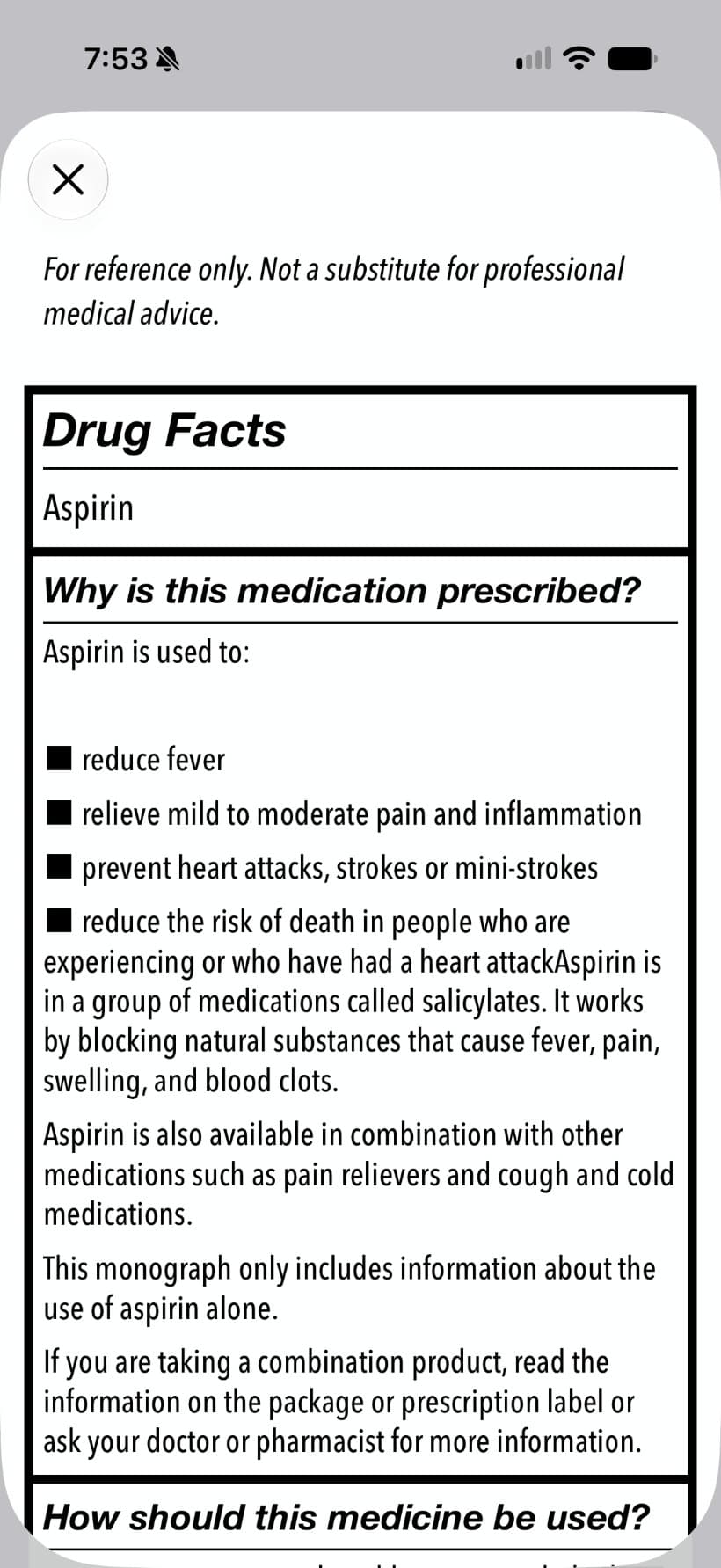 Drug Facts sheet sourced from MedlinePlus