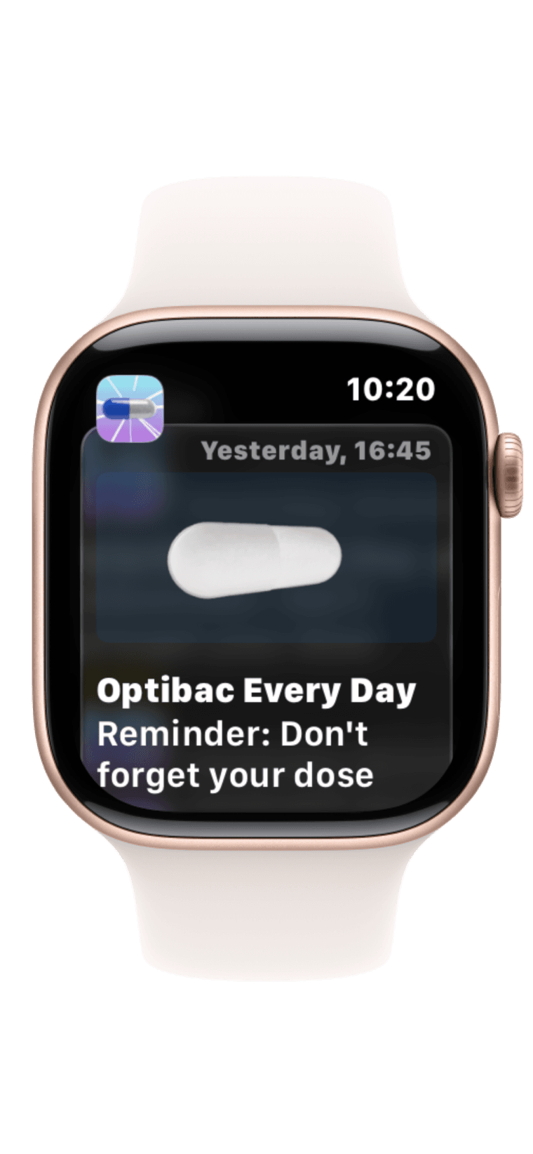 Poppit reminder on Apple Watch