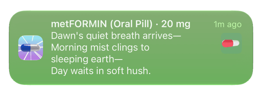 A Poppit reminder for the Zen world, written as a haiku