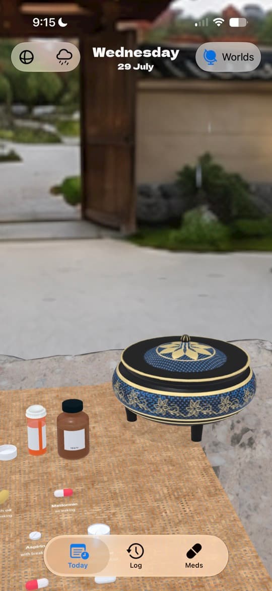 The Zen world — a calm garden scene
